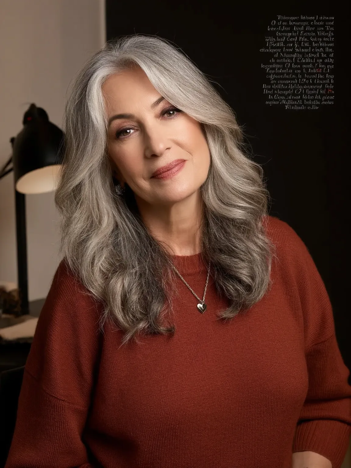 Layered Waves with Silver Gray Highlights